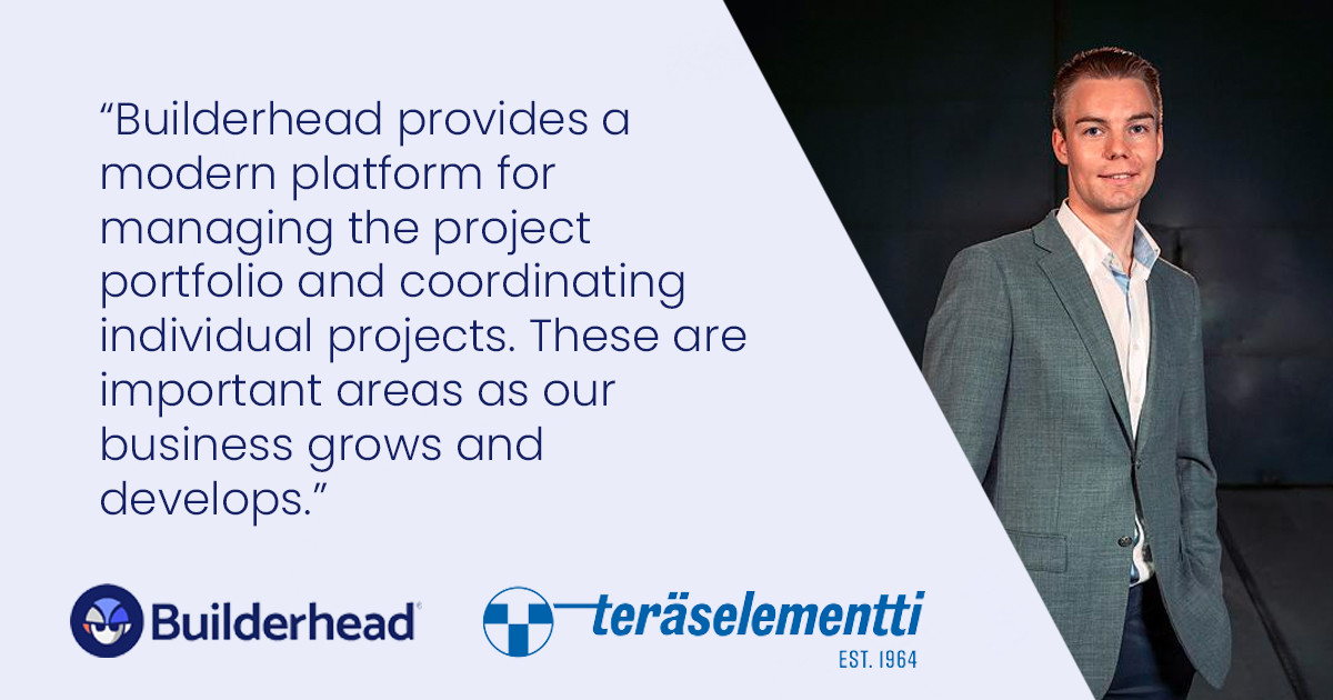Pioneer in hall and facade construction Teräselementti starts cooperation with Builderhead
